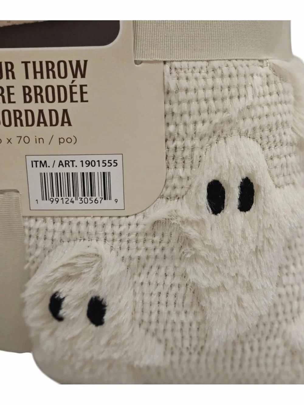 NWT Viral Costco Halloween Faux Fur Throw Blankets Lot of 3 Ghost Cat Pumpkin